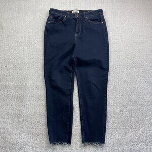 Nicole Miller New York Womens Soho High Rise Ankle Skinny Jeans Sz 14 Dark Blue